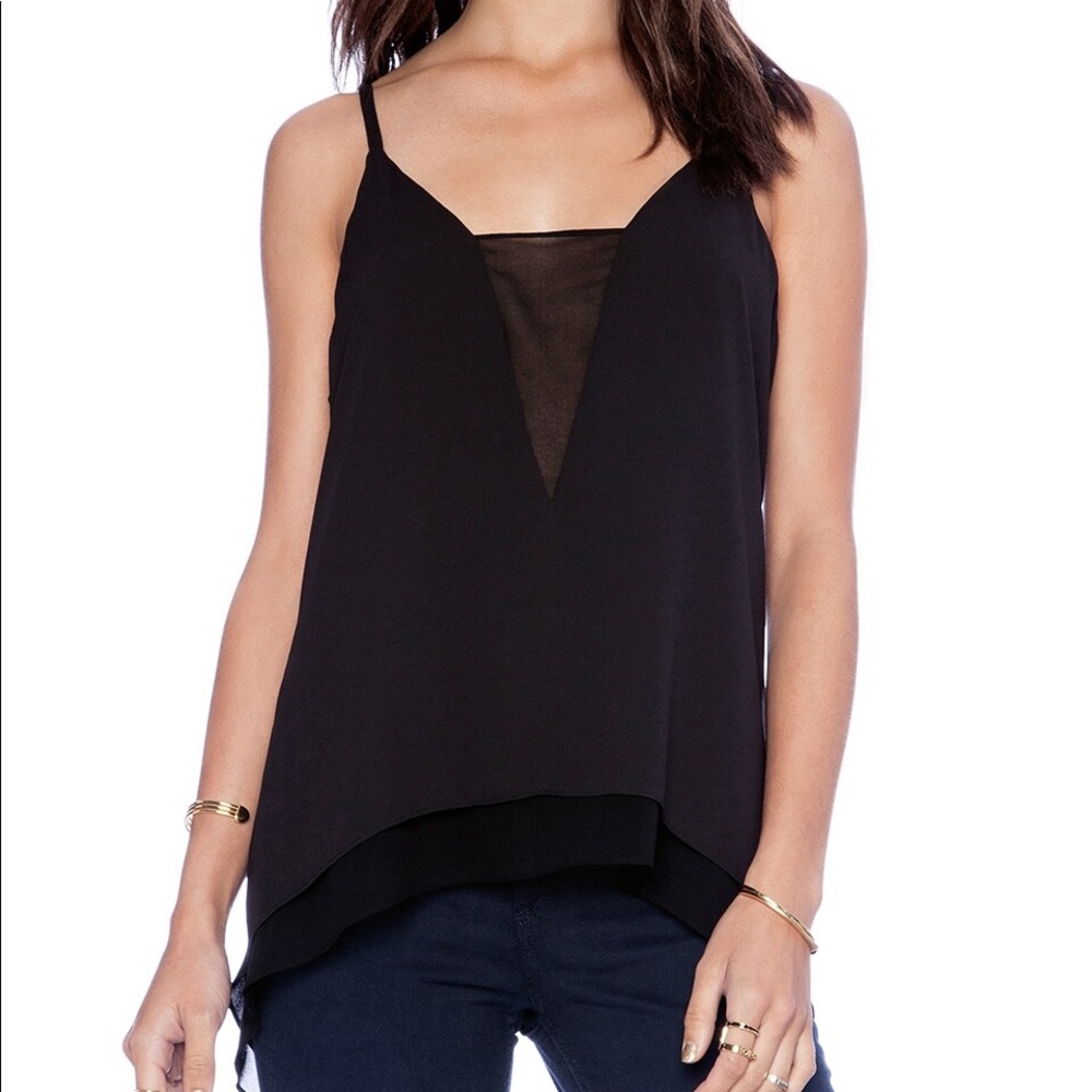 BCBGMaxAzria Lyssa Black Tank XXS